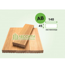 Доска террасная лиственница 45x140 мм сорт AB