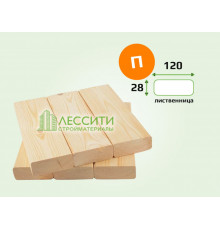 Доска палубная лиственница 28x120 мм сорт Прима