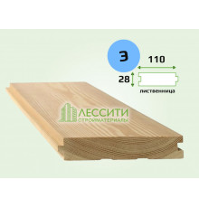 Доска половая лиственница 28x110 мм сорт Экстра
