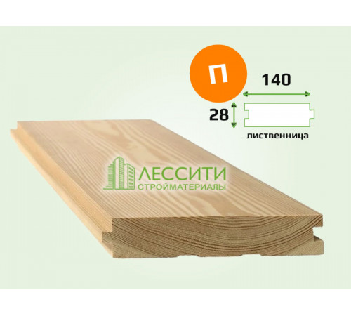 Доска половая лиственница 28x140 мм сорт Прима